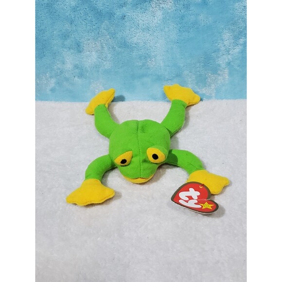 TY Beanie Baby - SMOOCHY the Frog (8 inch) - Stuffed Animal Toy - Picture 1 of 4